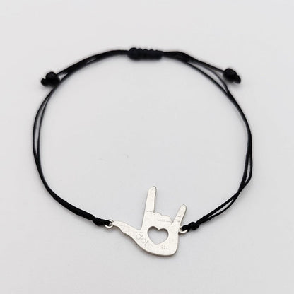 Bracelet Amour en langue des signes internationale